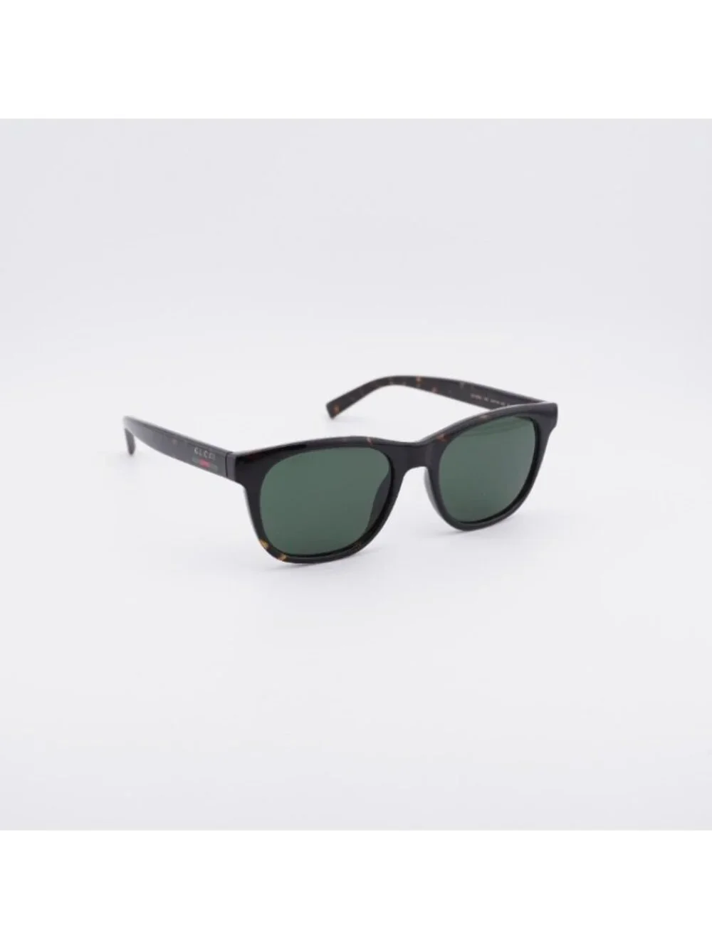 Gucci GG1985S 002 Sunglasses Havana Square Frame, Green Lenses